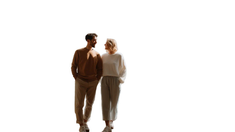 Smiling Couple Home Vinyl Car Decal Sticker – Waterproof & UV-Resistant 