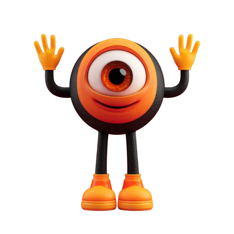 Friendly Cyclope Character Vinyl Car Decal Sticker – Waterproof & UV-Resistant 