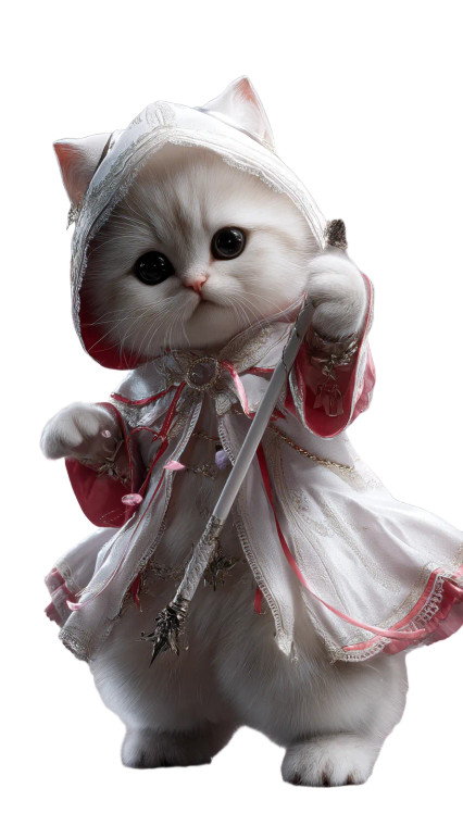 Magical Kitten Mage Vinyl Car Decal Sticker – Waterproof & UV-Resistant 