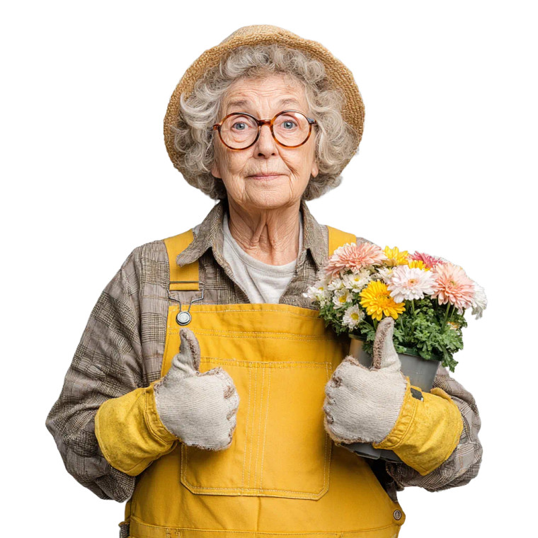 Granny Gardener Vinyl Car Decal Sticker – Waterproof & UV-Resistant 