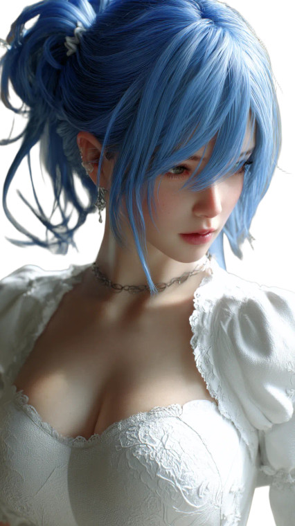 Blue-Haired Fairy V2 Vinyl Car Decal Sticker – Waterproof & UV-Resistant 