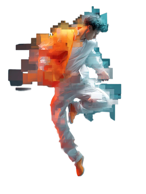 Datamoshing Dancer V2 Vinyl Car Decal Sticker – Waterproof & UV-Resistant 