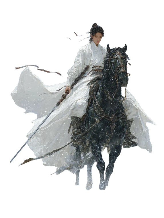 Ancient Hanfu Warrior V2 Vinyl Car Decal Sticker – Waterproof & UV-Resistant 