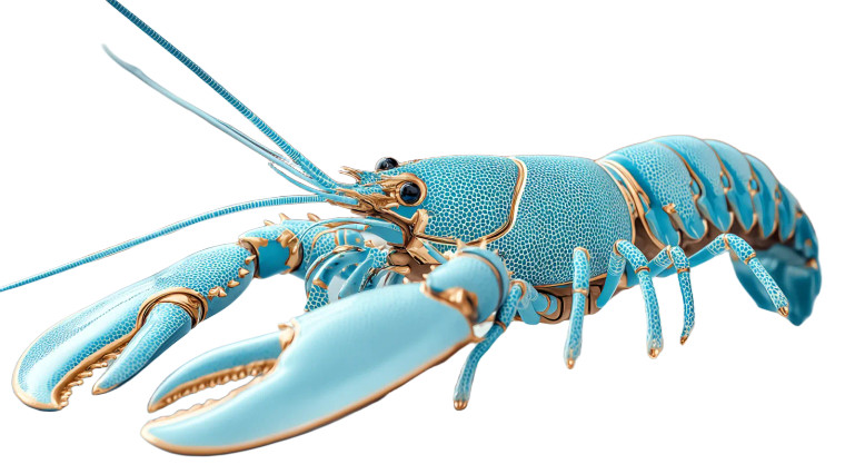 Anthropomorphic Blue Lobster Vinyl Car Decal Sticker – Waterproof & UV-Resistant 