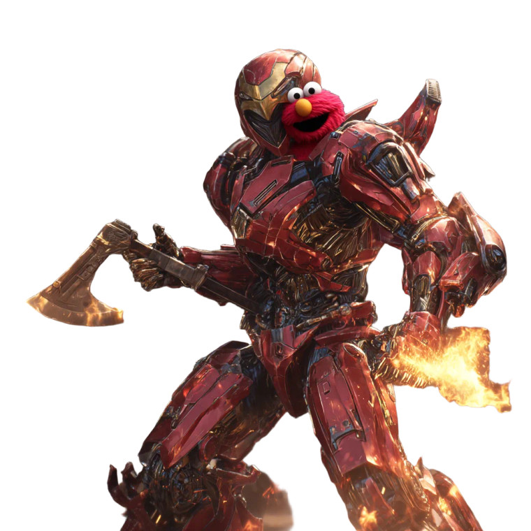 Elmo In Mecha Vinyl Car Decal Sticker – Waterproof & UV-Resistant 