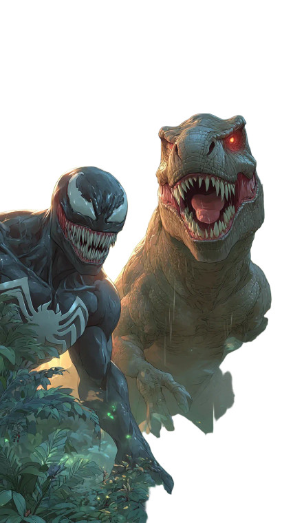 Venom Vs T-Rex Vinyl Car Decal Sticker – Waterproof & UV-Resistant 