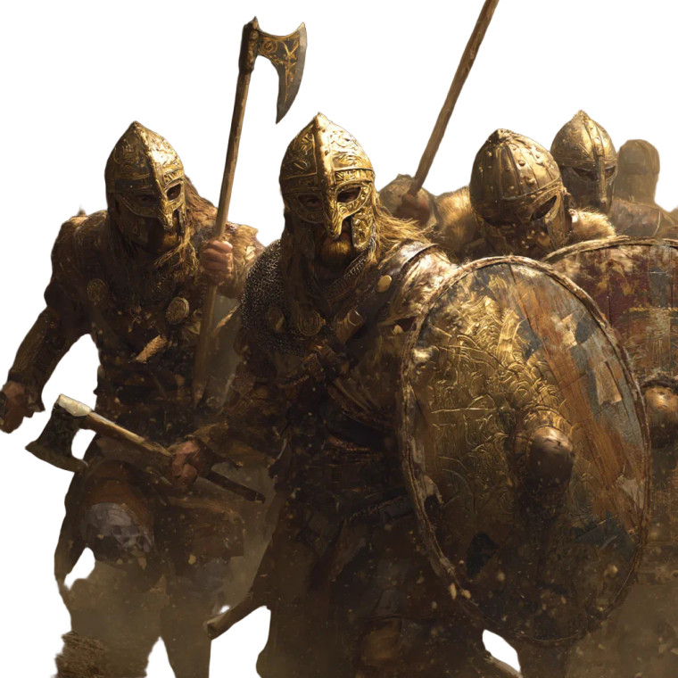 Viking Warriors Guarding Vinyl Car Decal Sticker – Waterproof & UV-Resistant 