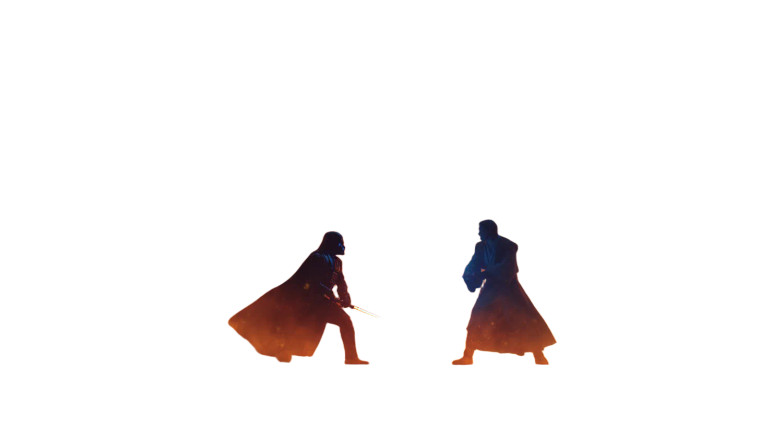 Epic Jedi Duel Vinyl Car Decal Sticker – Waterproof & UV-Resistant 