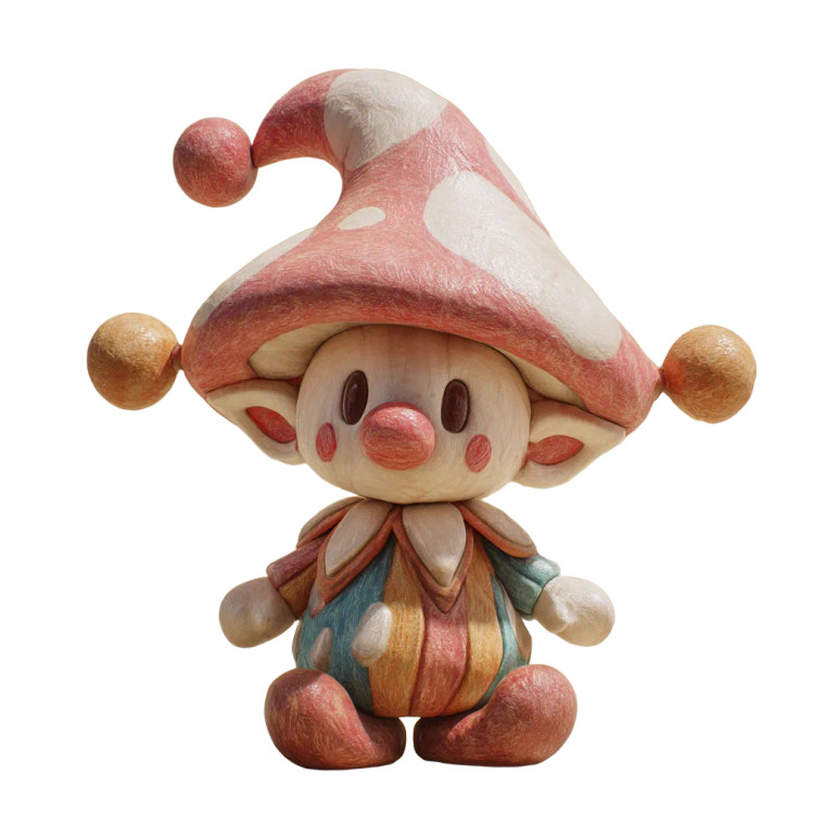 Cartoon Elf Mushroom Vinyl Car Decal Sticker – Waterproof & UV-Resistant 