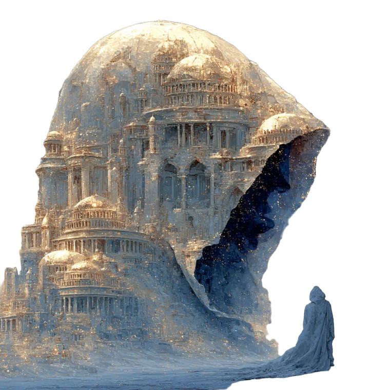 Ethereal Ice Figure Vinyl Car Decal Sticker – Waterproof & UV-Resistant 