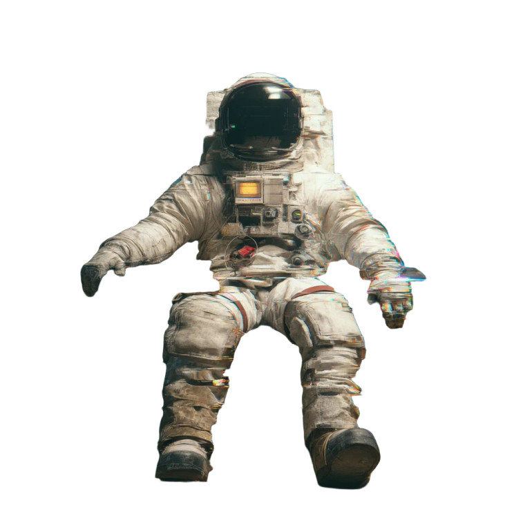 Glitched Astronaut Vinyl Car Decal Sticker – Waterproof & UV-Resistant 
