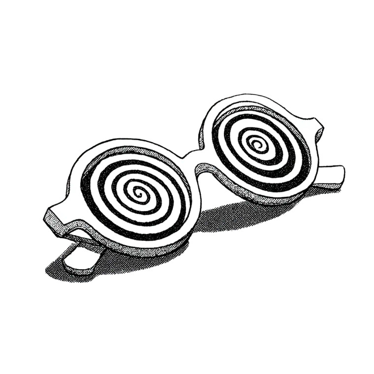 Hypno Swirl Glasses Vinyl Car Decal Sticker – Waterproof & UV-Resistant 