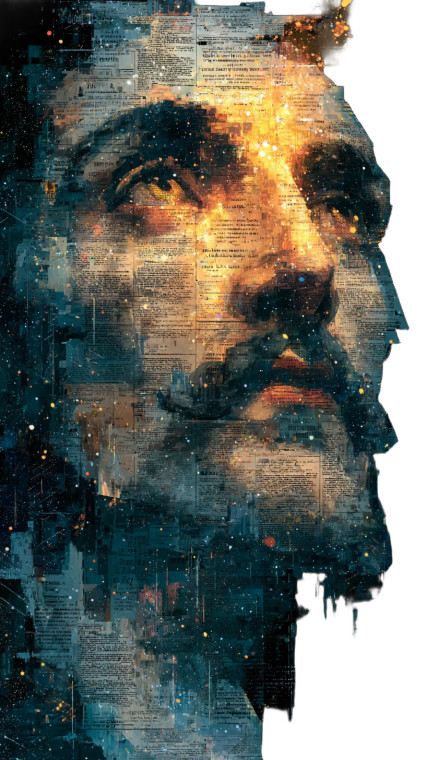 Giordano Bruno Glitch Vinyl Car Decal Sticker – Waterproof & UV-Resistant 