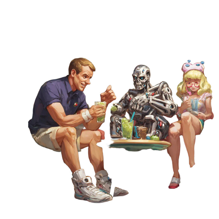 Macron Dances With Terminator Vinyl Car Decal Sticker – Waterproof & UV-Resistant 