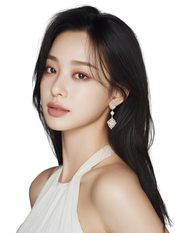 Elegant Korean Woman V24 Vinyl Car Decal Sticker – Waterproof & UV-Resistant 