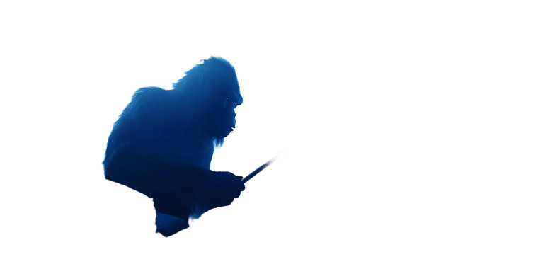 Gorilla Drummer Vinyl Car Decal Sticker – Waterproof & UV-Resistant 