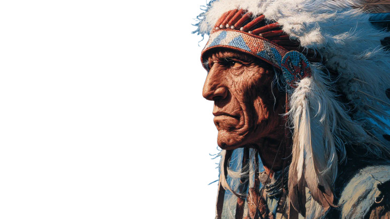 Indian Chief Portrait V2 Vinyl Car Decal Sticker – Waterproof & UV-Resistant 