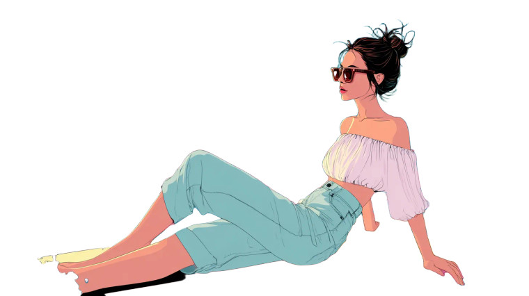 Surfing Anime Idol Vinyl Car Decal Sticker – Waterproof & UV-Resistant 