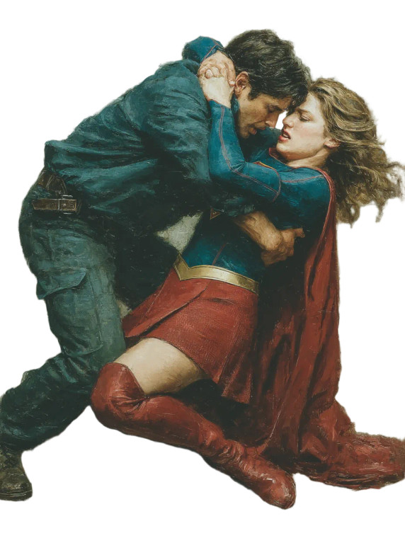 Struggling Supergirl Vinyl Car Decal Sticker – Waterproof & UV-Resistant 