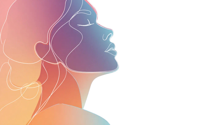 Stylized Female Profile Vinyl Car Decal Sticker – Waterproof & UV-Resistant 