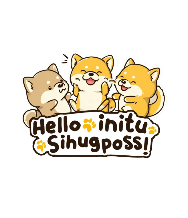 Cute Shiba Inu Sticker Vinyl Car Decal Sticker – Waterproof & UV-Resistant 