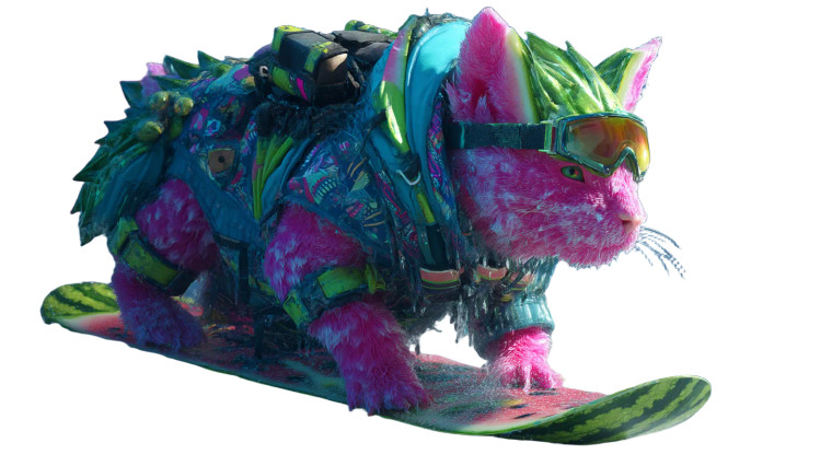 Watermelon Fox Skier Vinyl Car Decal Sticker – Waterproof & UV-Resistant 
