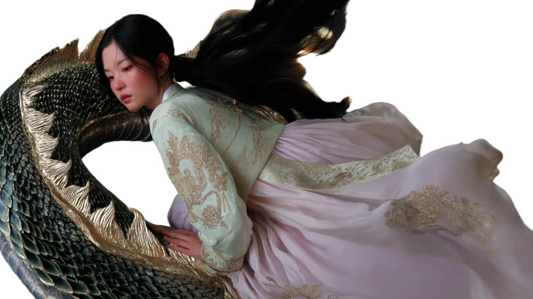 Mythical Serpent Rider Vinyl Car Decal Sticker – Waterproof & UV-Resistant 