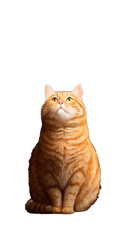 Chubby Donut Cat Vinyl Car Decal Sticker – Waterproof & UV-Resistant 