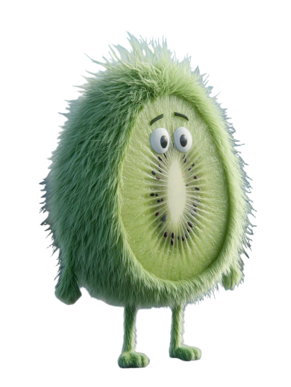 Kiwi Fruit Mascot Vinyl Car Decal Sticker – Waterproof & UV-Resistant 