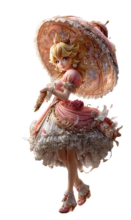 Princess Peach Cartoon V2 Vinyl Car Decal Sticker – Waterproof & UV-Resistant 