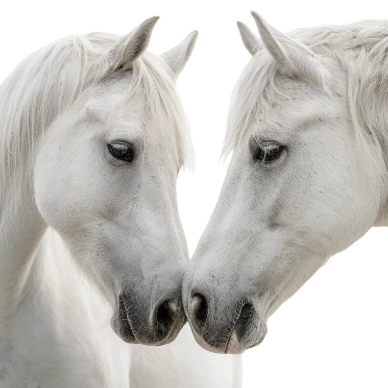 Affectionate Horses Vinyl Car Decal Sticker – Waterproof & UV-Resistant 