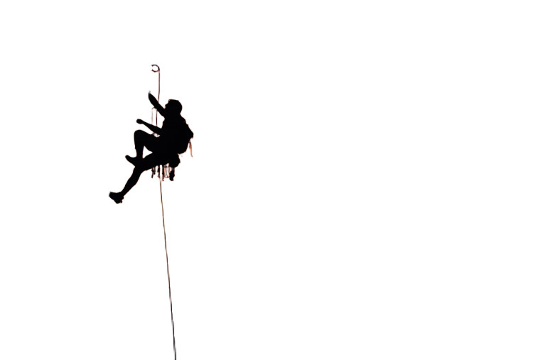 Rock Climber Silhouette V2 Vinyl Car Decal Sticker – Waterproof & UV-Resistant 