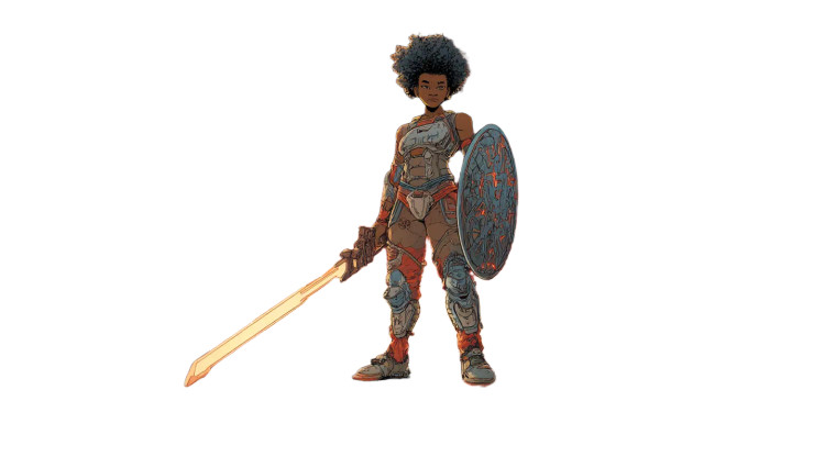 Afrofuturistic Warrior Vinyl Car Decal Sticker – Waterproof & UV-Resistant 