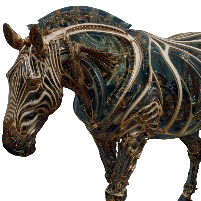 Metallic Zebra Vinyl Car Decal Sticker – Waterproof & UV-Resistant 