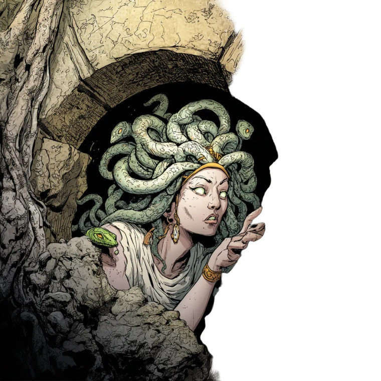 Medusa In Cave Vinyl Car Decal Sticker – Waterproof & UV-Resistant 