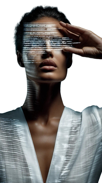 Mysterious Tech Veil Vinyl Car Decal Sticker – Waterproof & UV-Resistant 