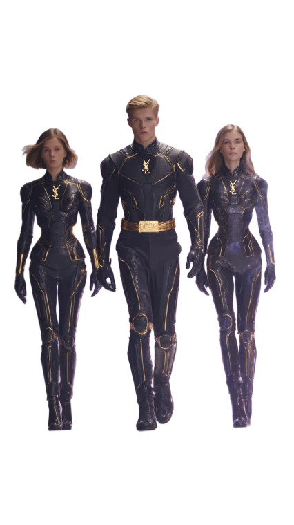 Futuristic Fashion Heroes Vinyl Car Decal Sticker – Waterproof & UV-Resistant 