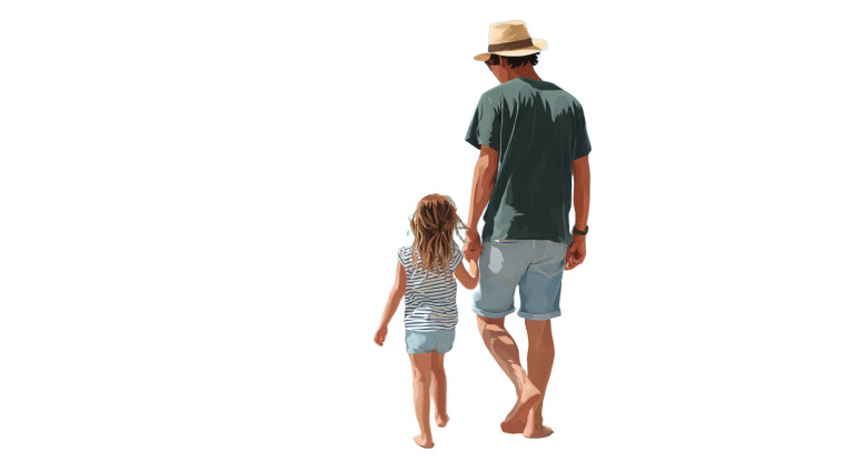 Father And Daughter V19 Vinyl Car Decal Sticker – Waterproof & UV-Resistant 