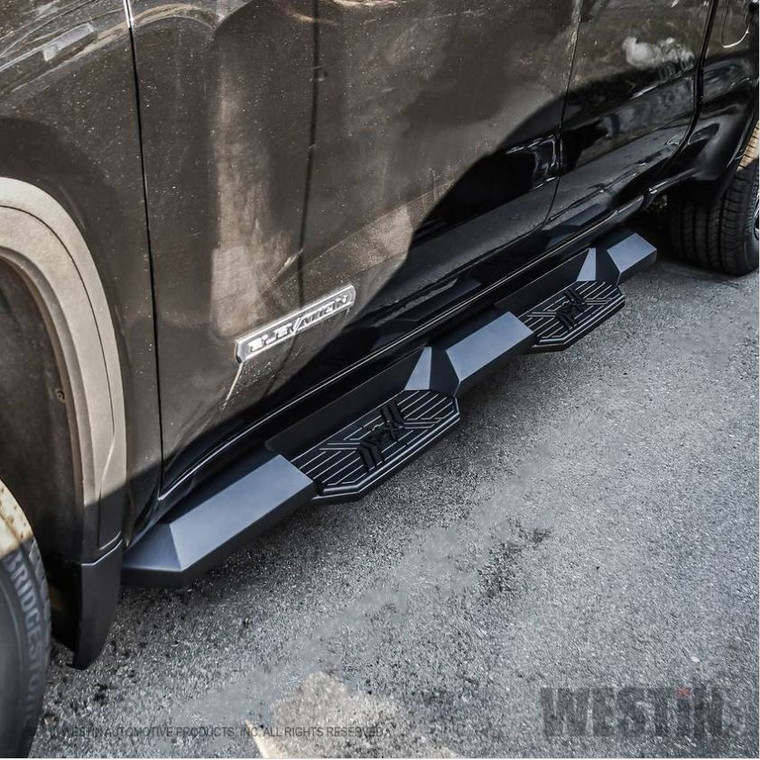 Westin Automotive HDX Xtreme Nerf Bars | 3 Inch Square Straight | Textured Black | Steel | Rocker Panel Mount