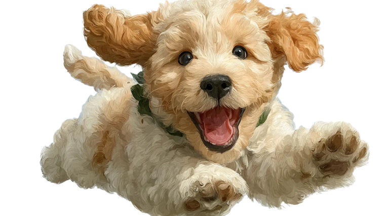 Cartoon Golden Retriever V2 Vinyl Car Decal Sticker – Waterproof & UV-Resistant 
