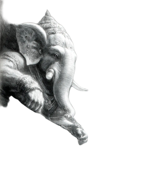Ganesha In Library Vinyl Car Decal Sticker – Waterproof & UV-Resistant 