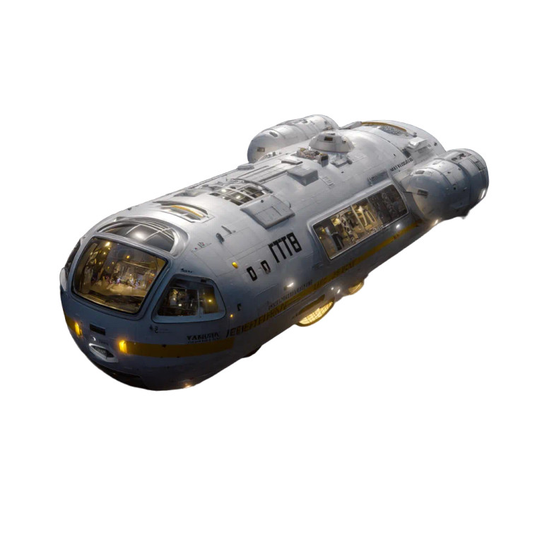 Interstellar Colonization Ship Vinyl Car Decal Sticker – Waterproof & UV-Resistant 