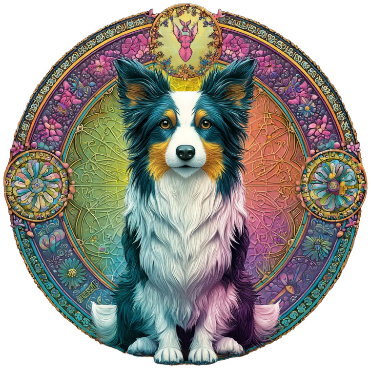 Tri Color Collie Vinyl Car Decal Sticker – Waterproof & UV-Resistant 