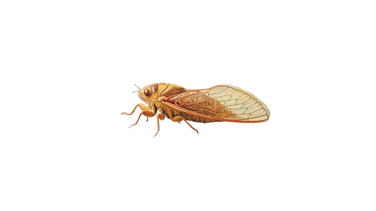 Cicada On Branch Vinyl Car Decal Sticker – Waterproof & UV-Resistant 