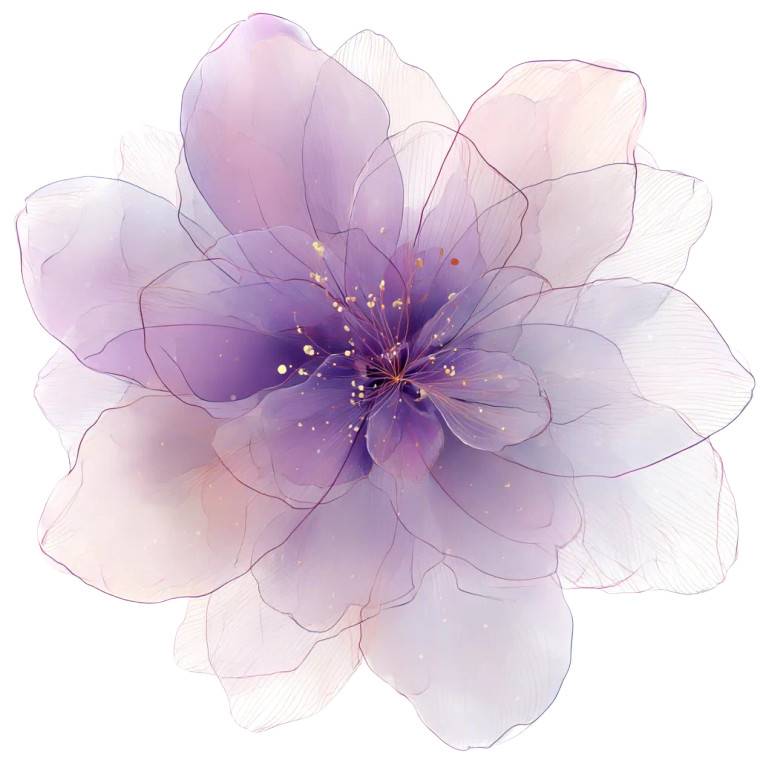 Purple Gradient Flower Vinyl Car Decal Sticker – Waterproof & UV-Resistant 