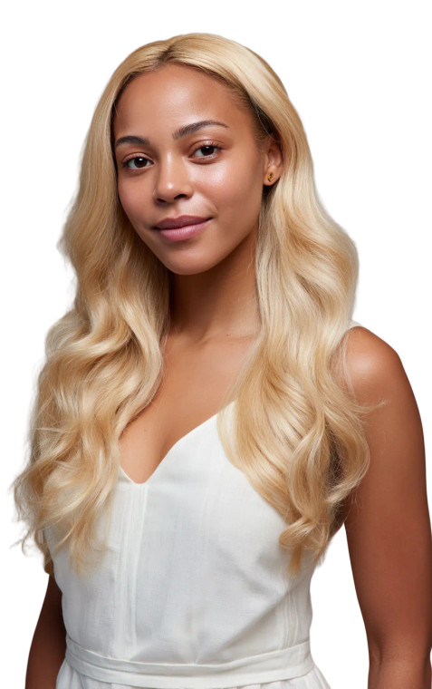 Blonde Wavy Hair Vinyl Car Decal Sticker – Waterproof & UV-Resistant 