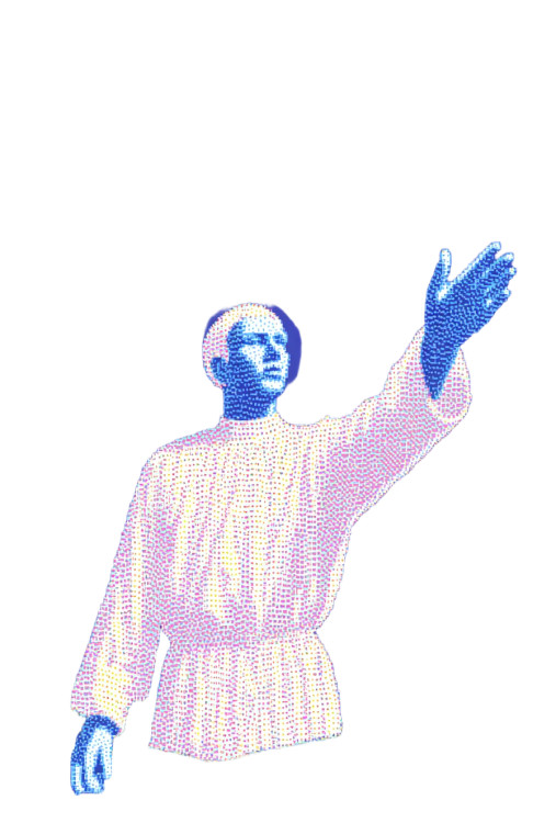 Blue Humanoid Figure Vinyl Car Decal Sticker – Waterproof & UV-Resistant 