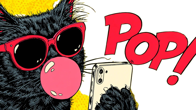 Fluffy Cat Selfie Vinyl Car Decal Sticker – Waterproof & UV-Resistant 