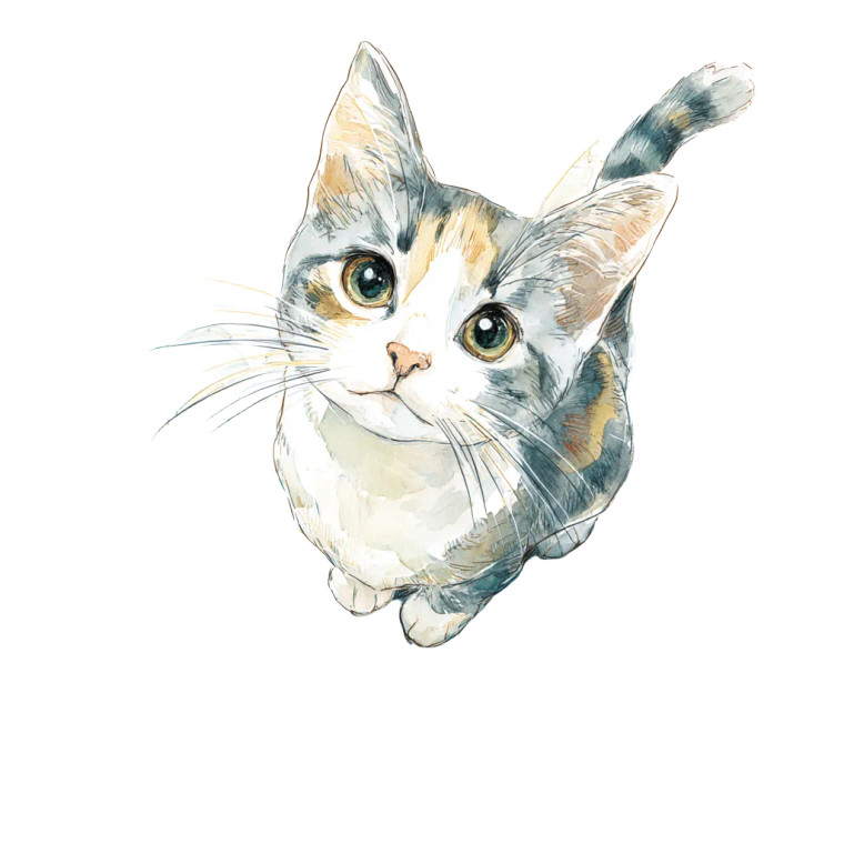Cute Cat Painting V3 Vinyl Car Decal Sticker – Waterproof & UV-Resistant 