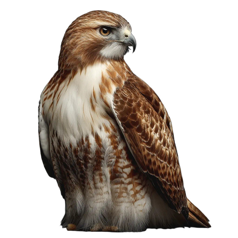 Isolated Hawk Vinyl Car Decal Sticker – Waterproof & UV-Resistant 
